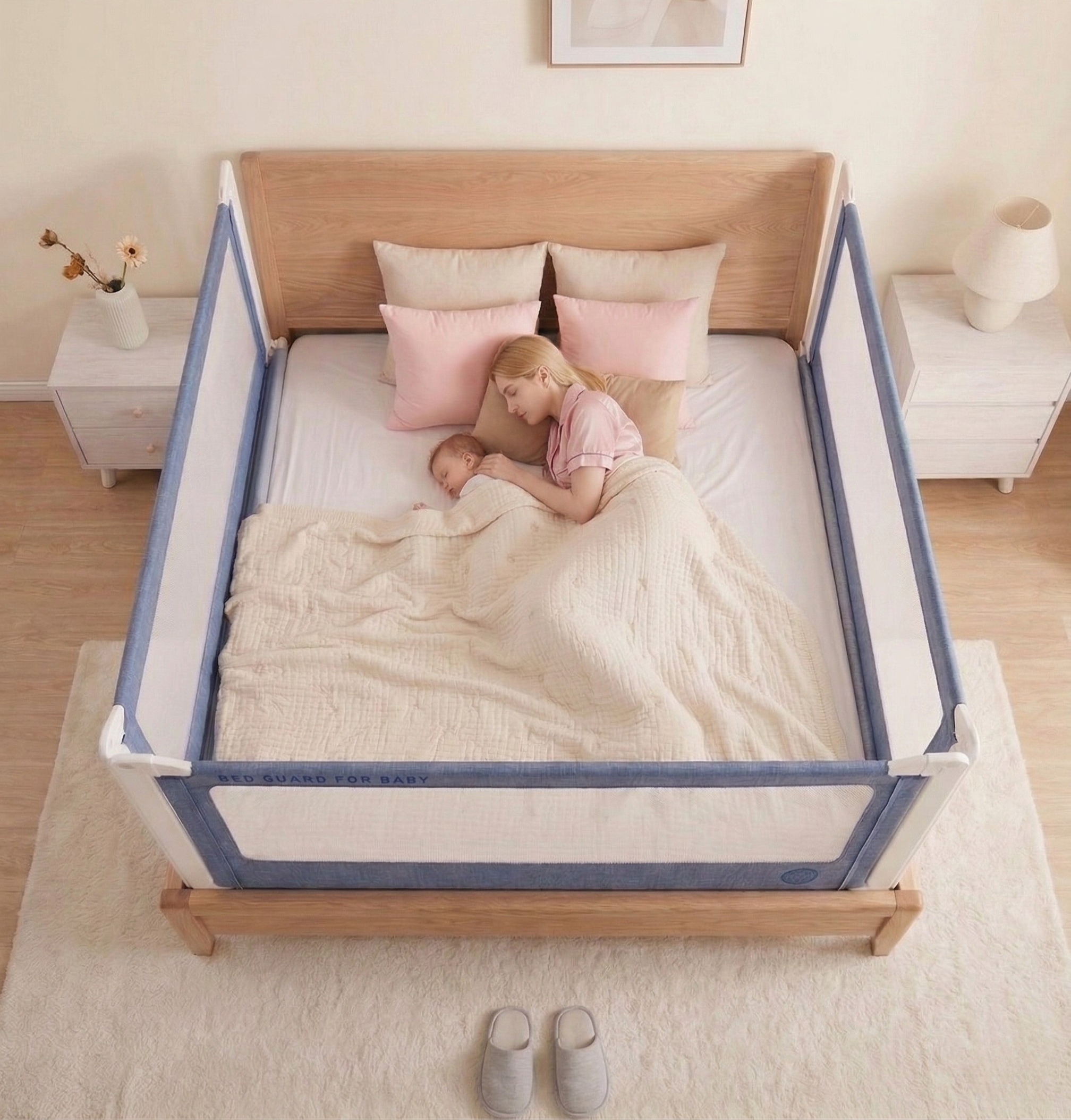 Bedhekje Monkey Mum® Popular - donkerblauw - design - uitverkoop