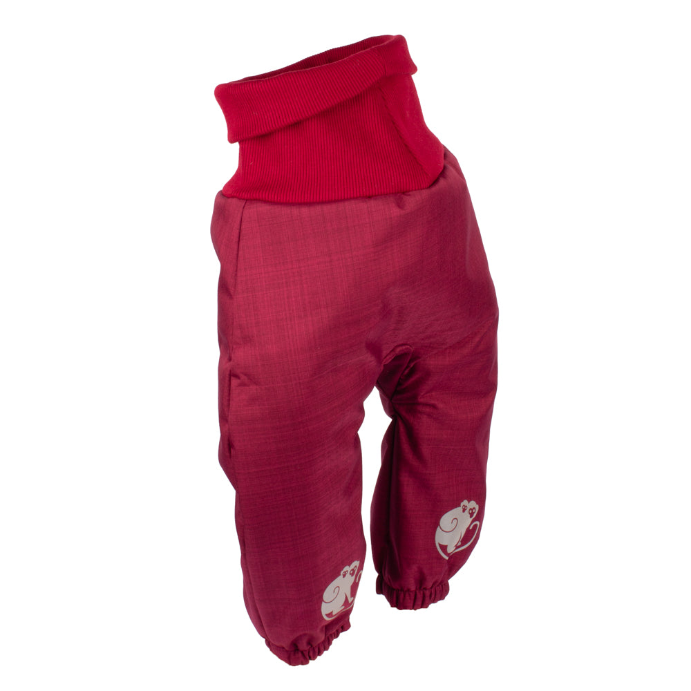 Meegroeiende kinder-winter-softshellbroek met teddyfleece Monkey Mum® - Bordeaux Roodkapje