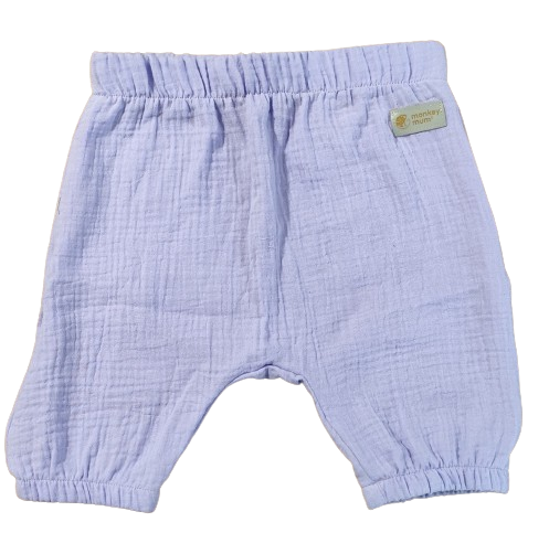 Mousseline shortje Monkey Mum® - Viooltje