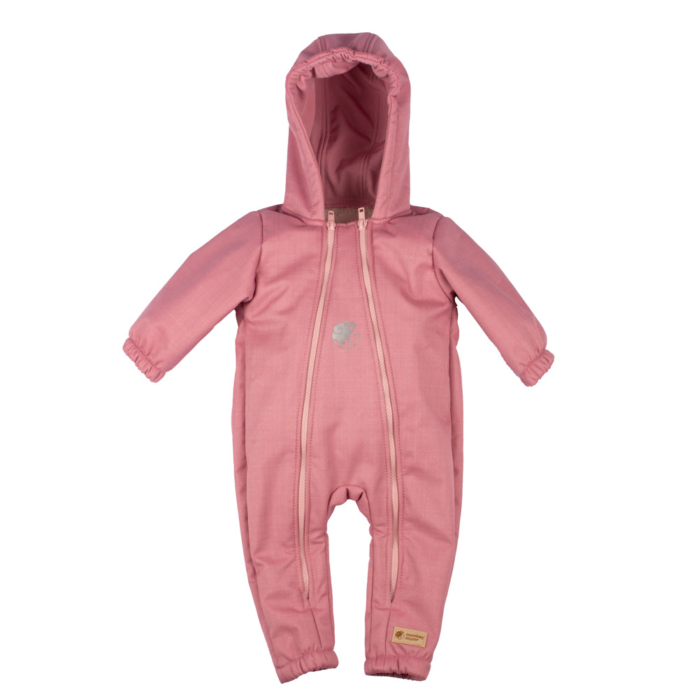 Monkey Mum® Kinder-winter-softshellpak met teddyfleece - Roze schaapje - maat 62/68, 74/80