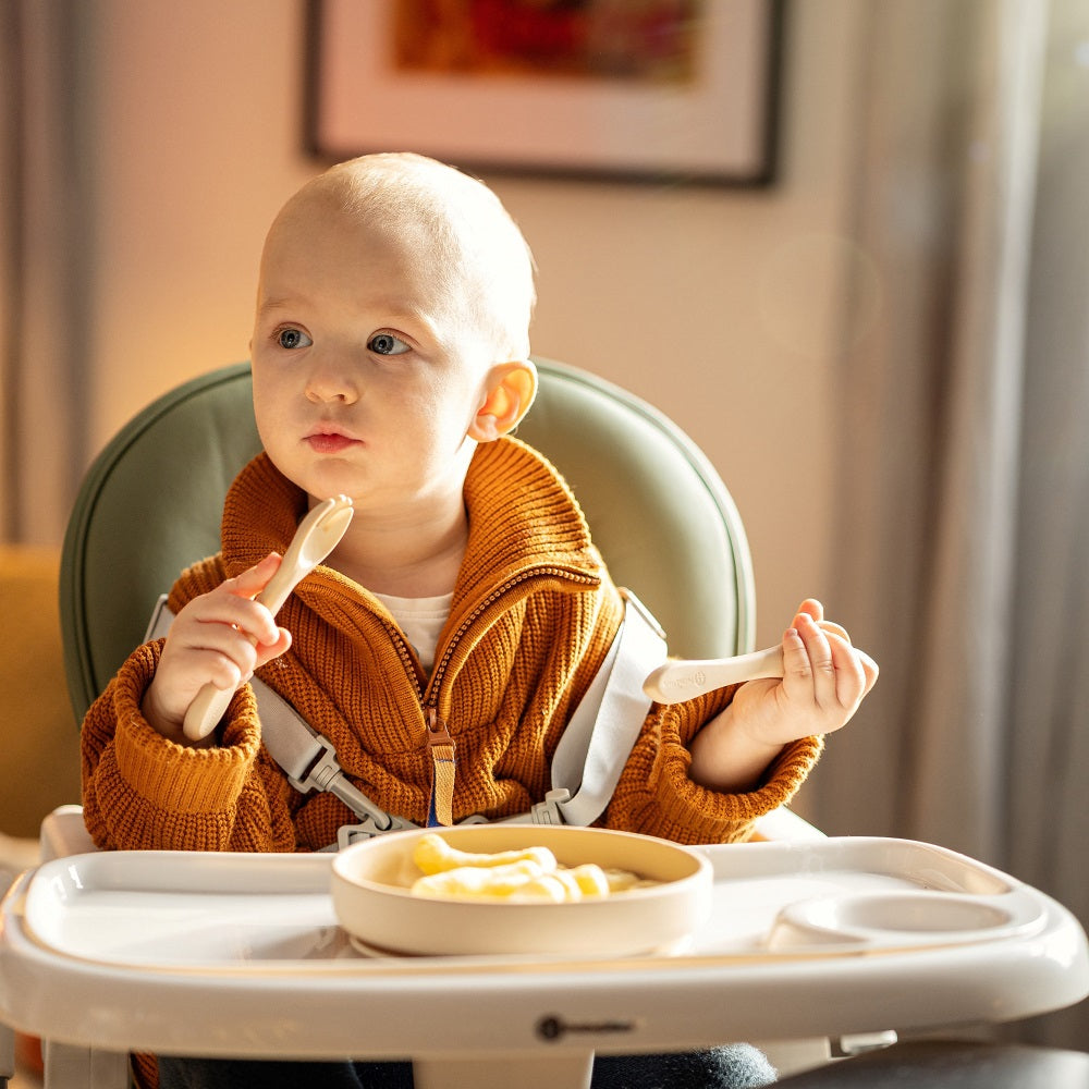 PETITE&MARS Zitkussen en blad voor Gusto Mature Olive kinderstoel