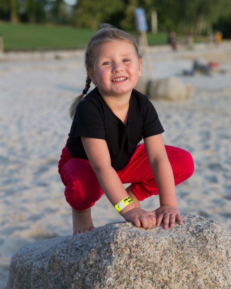 Baggy joggingbroek voor kinderen, LIGHT, rood