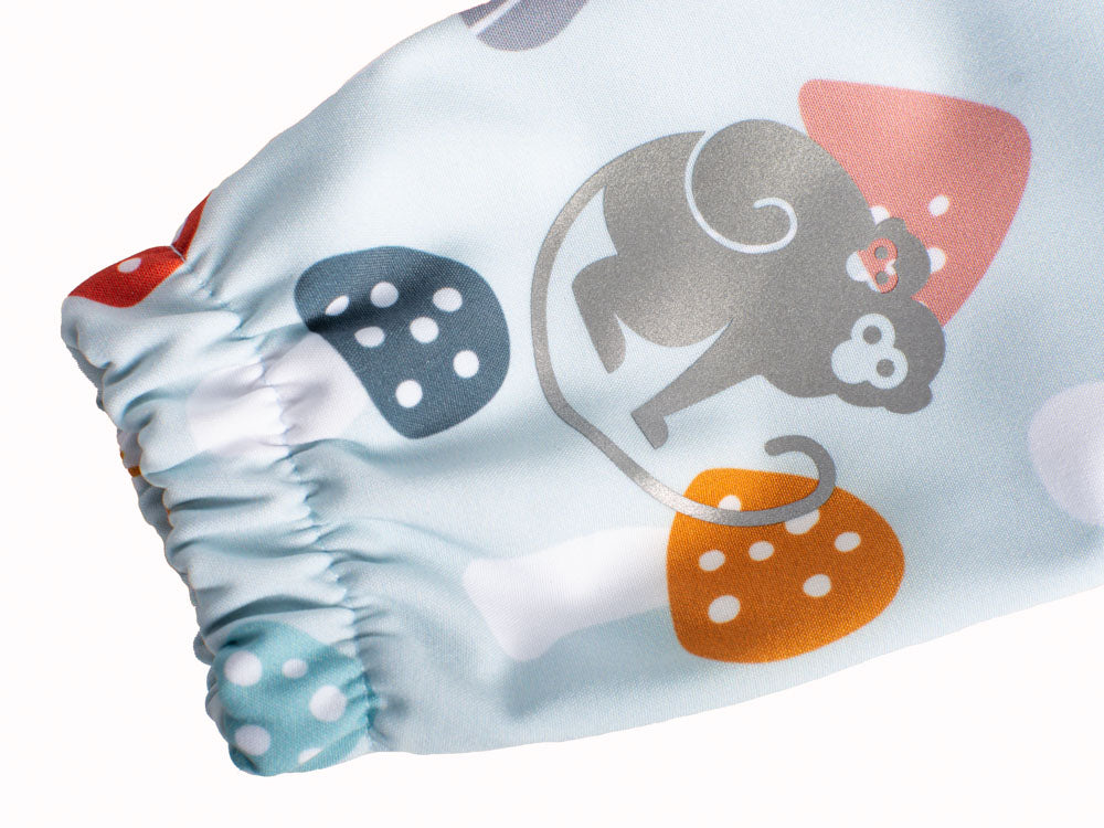 Kinder-softshellbroek met membraan Monkey Mum® - Kleurrijke vliegenzwammen