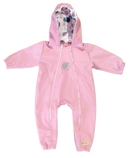 Monkey Mum® Softshelloverall met membraan – Suikerdiertjes - maat 62/68, 74/80