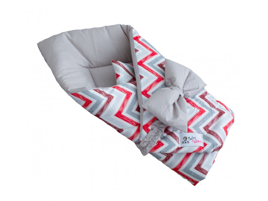 Wikkeldoek - Kronkelend Red Grey