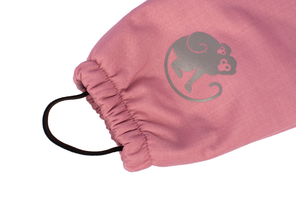 Meegroeiende kinder-winter-softshellbroek met teddyfleece Monkey Mum® - Roze schaapje