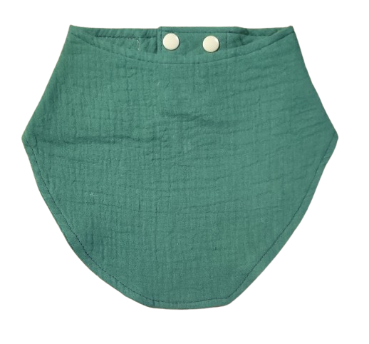 Mousseline slabbetje Monkey Mum® - Donkergroen