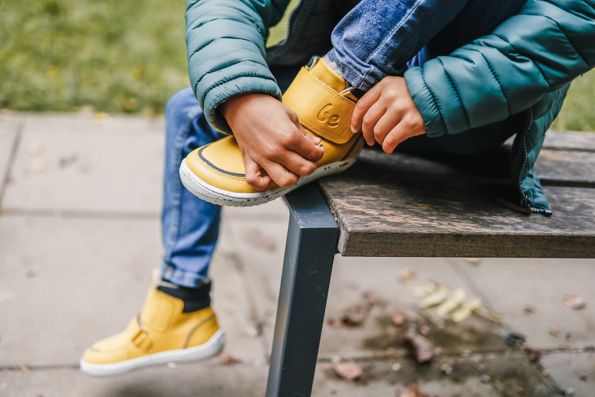 Be Lenka Kinderwinterschoenen op blote voeten Panda 2.0 - Kaasgeel